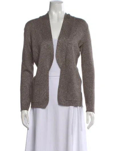 Pre-owned Bompard Cashmere Open Front Sweater In Multi