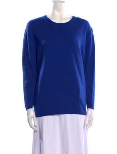 Pre-owned Eric Bompard Cashmere Scoop Neck Sweater In Blue
