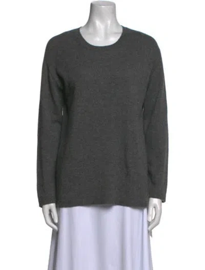 Pre-owned Eric Bompard Cashmere Scoop Neck Sweater In Gray