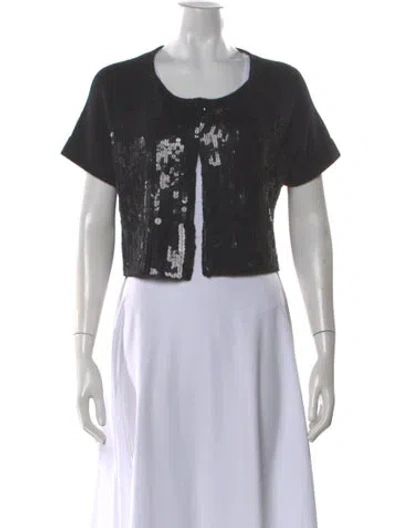 Pre-owned Eric Bompard Cashmere Scoop Neck Sweater In Gray