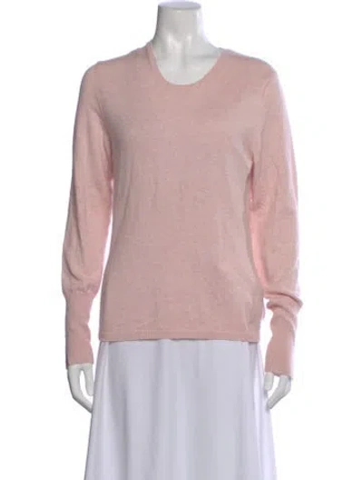Pre-owned Eric Bompard Cashmere Scoop Neck Sweater In Pink