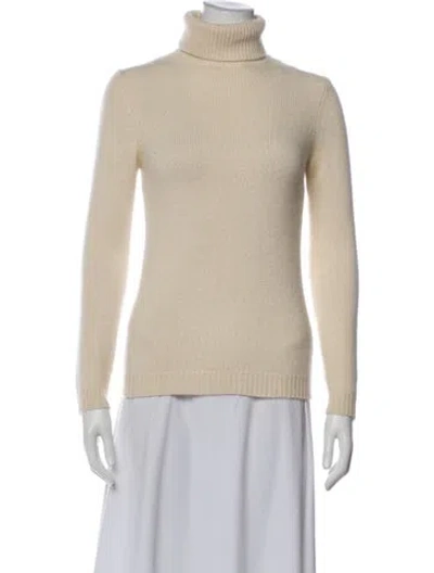 Pre-owned Eric Bompard Cashmere Turtleneck Sweater In Neutral