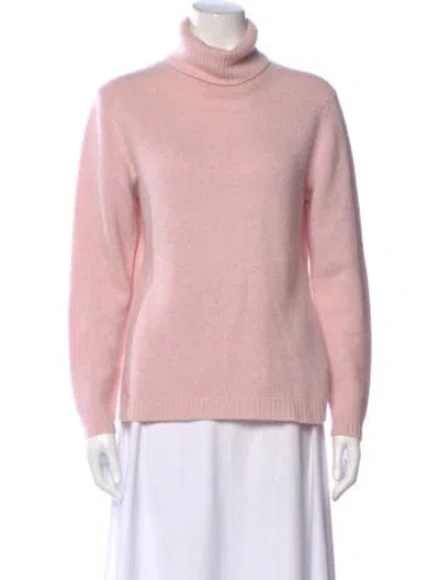 Pre-owned Eric Bompard Cashmere Turtleneck Sweater In Pink