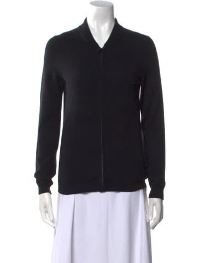 Pre-owned Eric Bompard Cashmere V-neck Sweater In Black