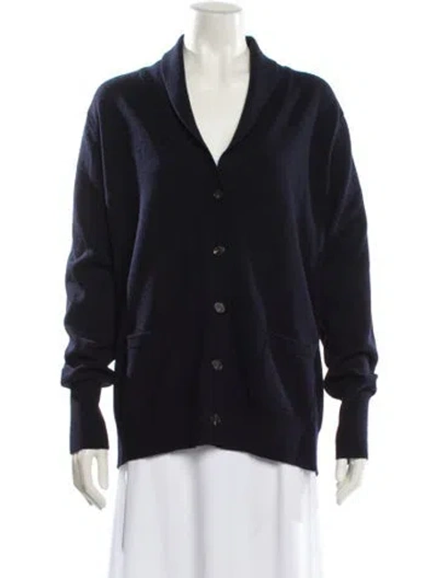 Pre-owned Eric Bompard Cashmere V-neck Sweater In Black
