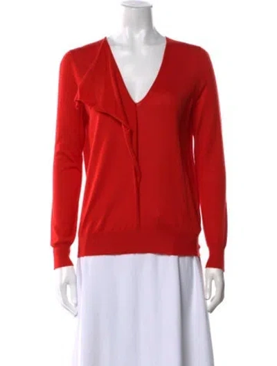 Pre-owned Eric Bompard Cashmere V-neck Sweater In Multi