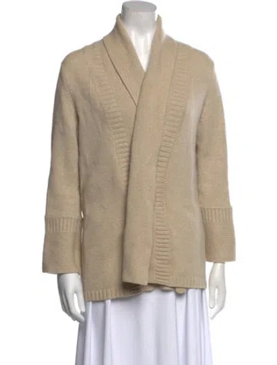 Pre-owned Eric Bompard Cashmere V-neck Sweater In Neutral