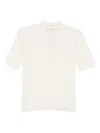 Eric Bompard Collared Short-sleeve Polo Top In Neutral