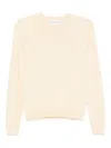 Eric Bompard Crew-neck Cashmere Sweater In Neutral