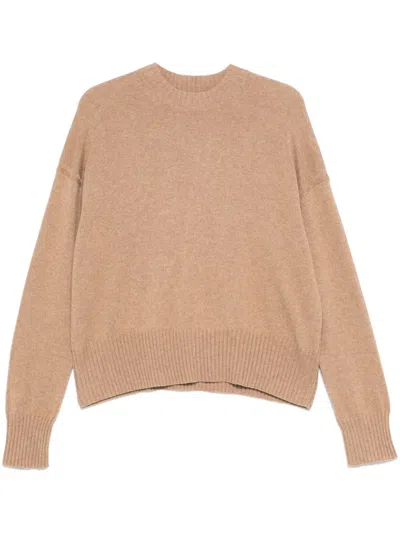 Eric Bompard Crew-neck Sweater In 褐色