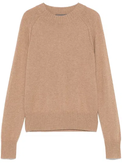 Eric Bompard Crew-neck Sweater In 褐色