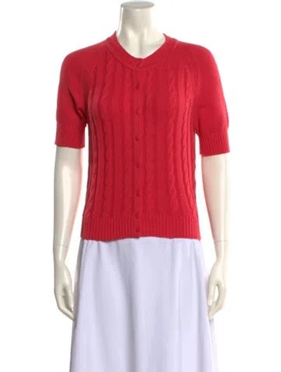 Pre-owned Eric Bompard Crew Neck Sweater In Pink