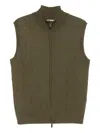 Eric Bompard Diamond-pattern Vest In Green