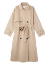 Eric Bompard Double-breasted Belted Coat In Brown