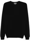 Bompard Extrafine Round Neck Sweater In Black