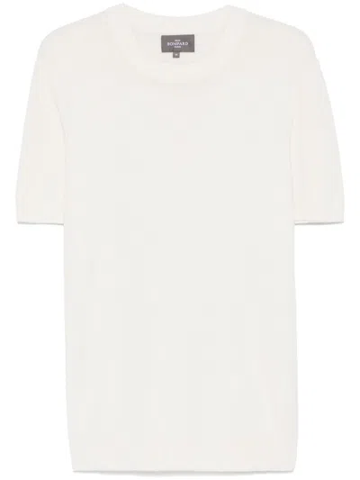 Eric Bompard Fine-ribbed T-shirt In Weiss