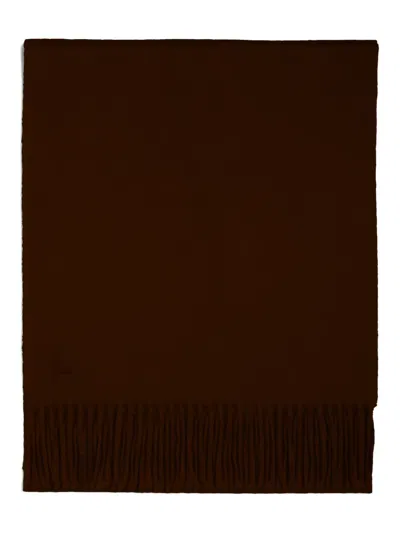 Eric Bompard Fringed-hem Scarf In Burgundy