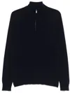 Eric Bompard Half-zip Sweater In Blau