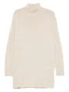 Eric Bompard High-neck Cashmere Mini Dress In Neutral