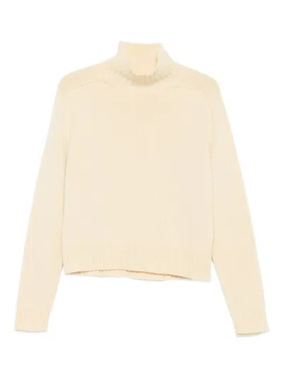 Eric Bompard High-neck Pullover In Yellow