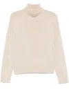 Eric Bompard Pullover Mit Stehkragen In Nude