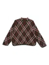 Eric Bompard High-neck Tartan Sweater In Brown