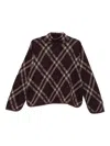 Eric Bompard High-neck Tartan Sweater In Purple