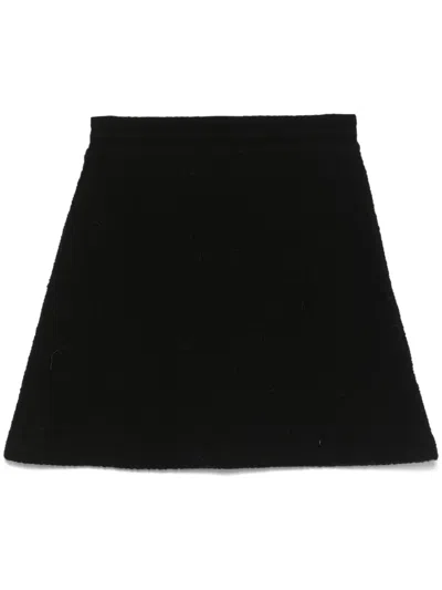Eric Bompard Jacquard Mini Skirt In Black