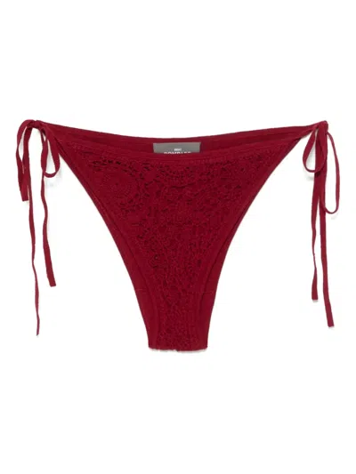 Eric Bompard Knitted Bikini Bottoms In Red