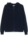 Eric Bompard Knitted Hoodie In Blue