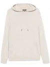 Eric Bompard Knitted Hoodie In Neutrals