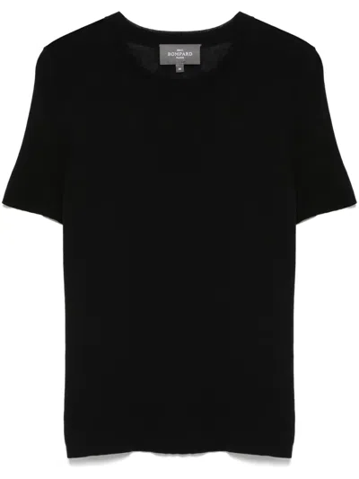 Eric Bompard Knitted T-shirt In Black