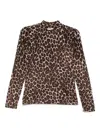 Eric Bompard T-shirt Aus Kaschmir Mit Leoparden-print In Animal Print
