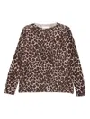 Eric Bompard Leopard-print Round-neck Sweater In Animal Print