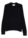 Eric Bompard Long-sleeve Polo Shirt In Black
