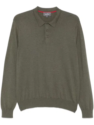 Eric Bompard Long-sleeve Polo Shirt In Green