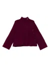 Eric Bompard Long-sleeves Buttoned Sweater In Burgundy