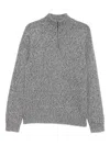 Eric Bompard Marl Zip-fastening Sweater In Gray