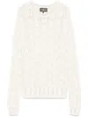 Eric Bompard Open-knit Sweater In White