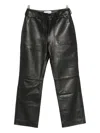 Eric Bompard Patch-pocket Leather Trousers In Black