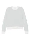 Eric Bompard Patterned Crew-neck Sweater In White