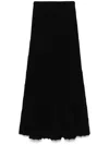 Eric Bompard Pleated Midi Skirt In Black