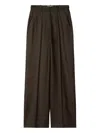 Eric Bompard Pleated Trousers In Brown