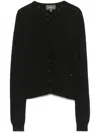 Eric Bompard Pointelle-knit Cardigan In Black
