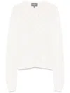 Eric Bompard Pointelle-knit Cardigan In Neutrals