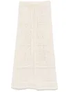 Eric Bompard Pointelle-knit Midi Skirt In Neutrals