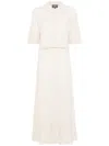 Eric Bompard Pointelle Polo Dress In Neutrals