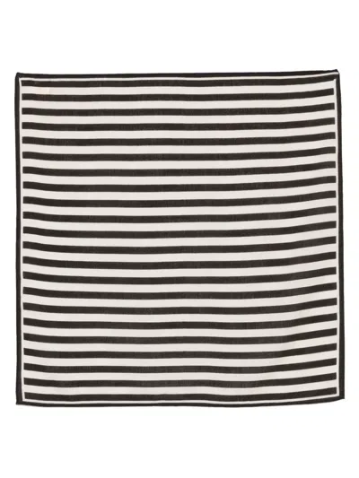 Eric Bompard Printed Square Scarf In 黑色