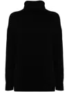 Eric Bompard Raglan-sleeves Turtleneck Sweater In Schwarz
