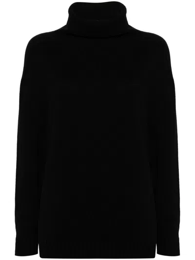 Eric Bompard Raglan-sleeves Turtleneck Sweater In Schwarz